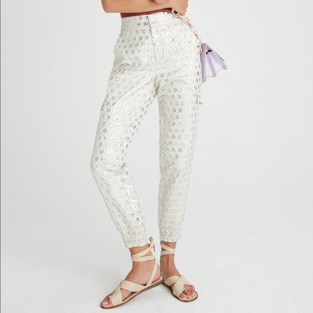 Anthropologie Jacquard Utility Joggers
